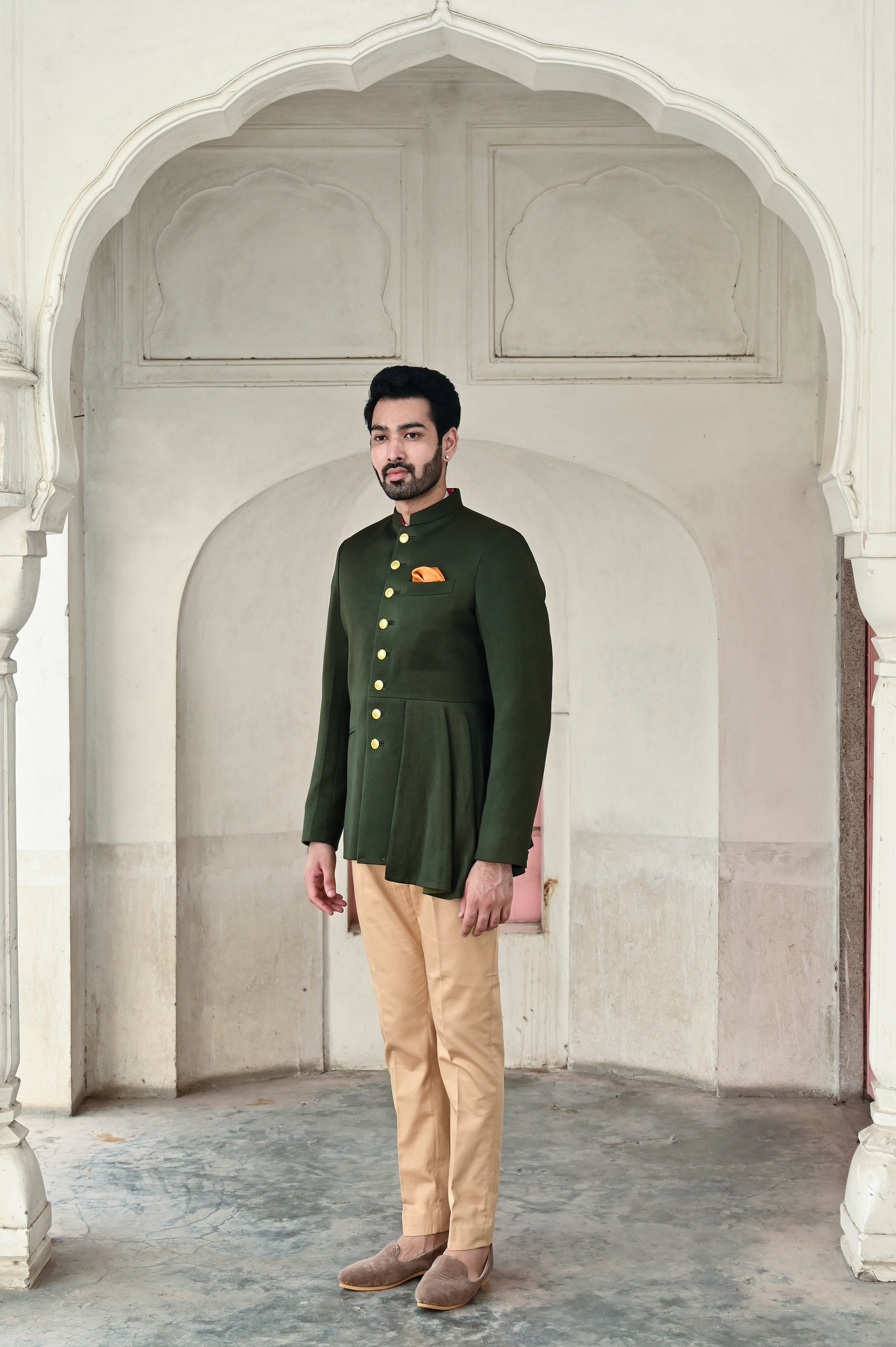 Emerald Green Velvet Jodhpuri Suit - | Hangrr | Green suit men, Wedding  suits men, Indian wedding suits men